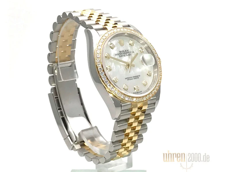 Rolex Datejust 36 126283RBR Diamantlünette Perlmutt DIA Jubile-Band