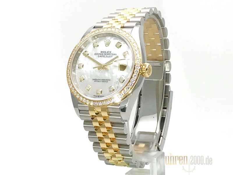 Rolex Datejust 36 126283RBR Diamantlünette Perlmutt DIA Jubile-Band