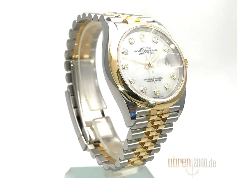 Rolex Datejust 36 126203 Perlmutt Diamant Jubile-Band