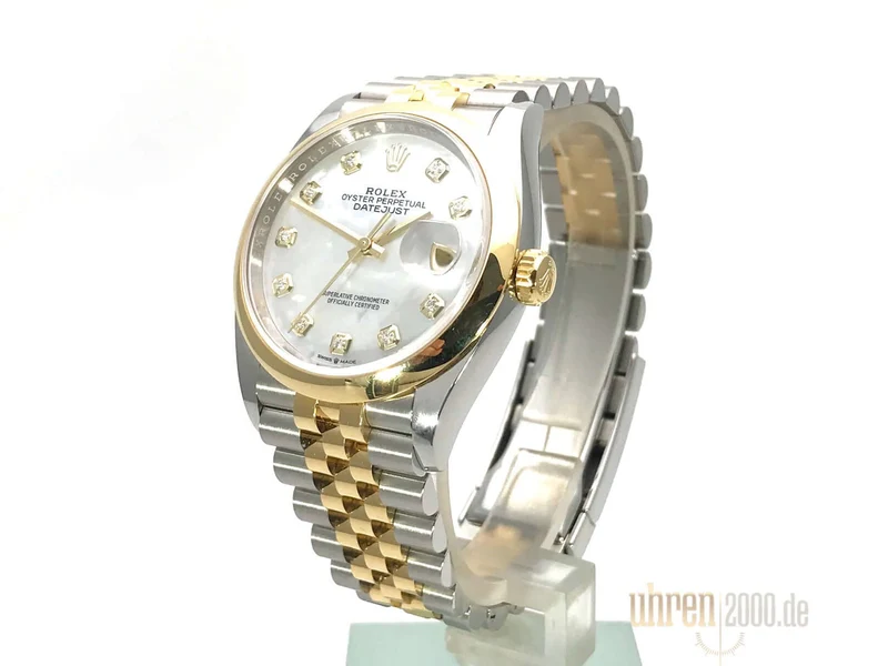 Rolex Datejust 36 126203 Perlmutt Diamant Jubile-Band