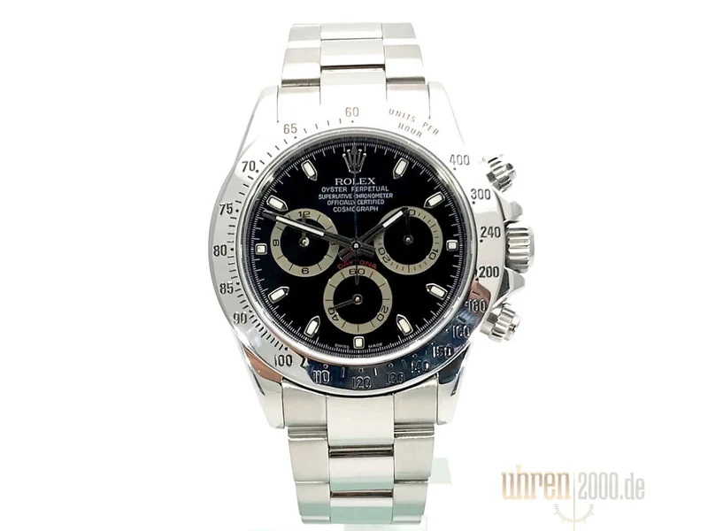 Rolex Daytona Edelstahl 116520 Schwarz LC100 aus 2007