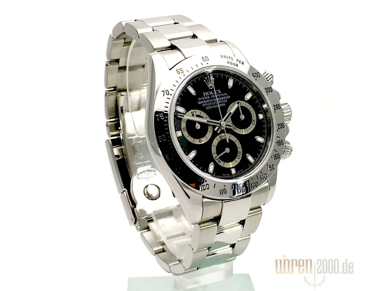 Rolex Daytona Edelstahl 116520 Schwarz LC100 aus 2007