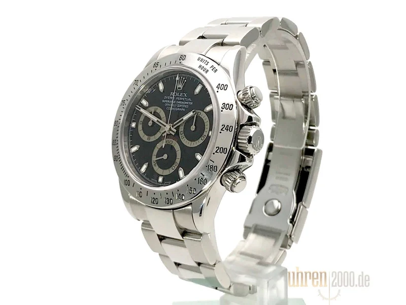 Rolex Daytona Edelstahl 116520 Schwarz LC100 aus 2007