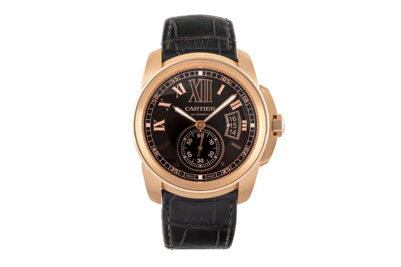 Cartier Calibre de Cartier 18 ct red gold automatic men's watch W7100007, 3300 [2305795]