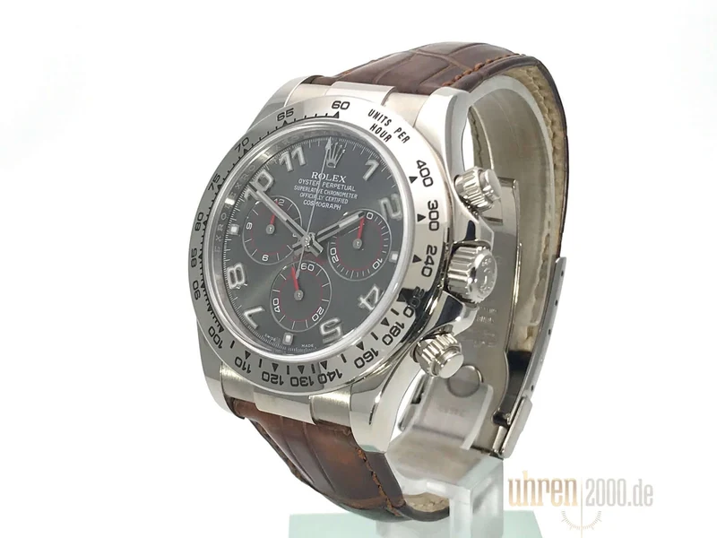 Rolex Cosmograph Daytona 116519 Weißgold Leder Slate LC100 aus 2015