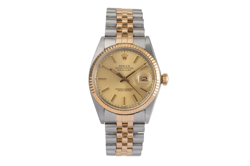 Rolex Datejust steel / gold automatic men's watch 16013 [2503107]