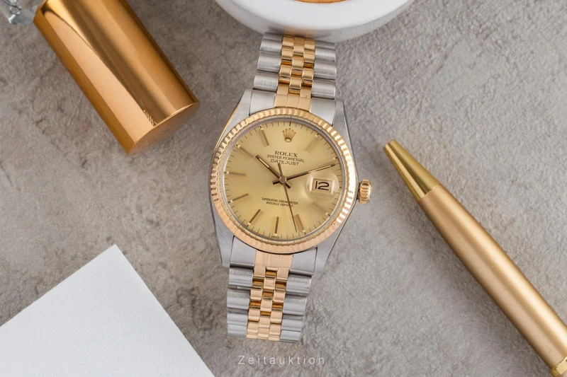 Rolex Datejust steel / gold automatic men's watch 16013 [2503107]