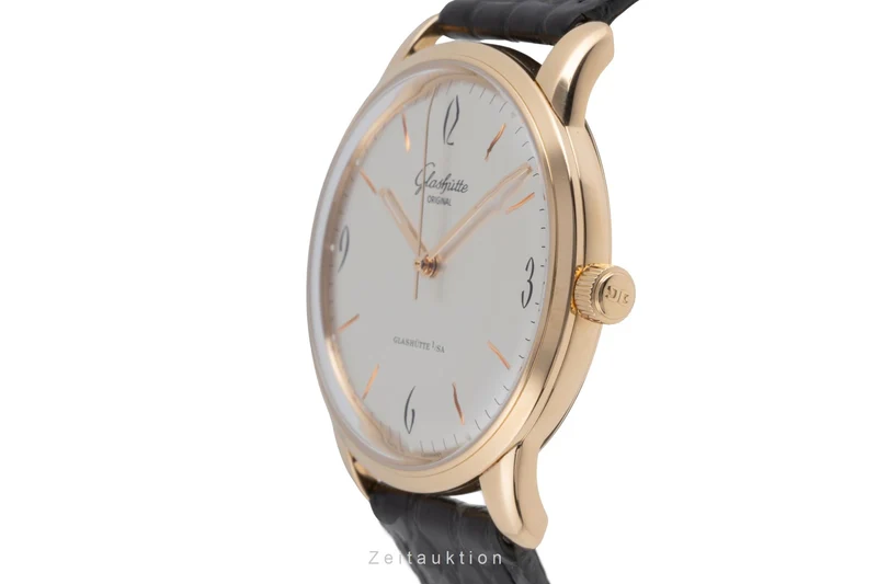 Glashütte Senator Sixties 18 ct red gold automatic men's watch 1-39-52-01-01-04 LP: 14100EUR [2503497]