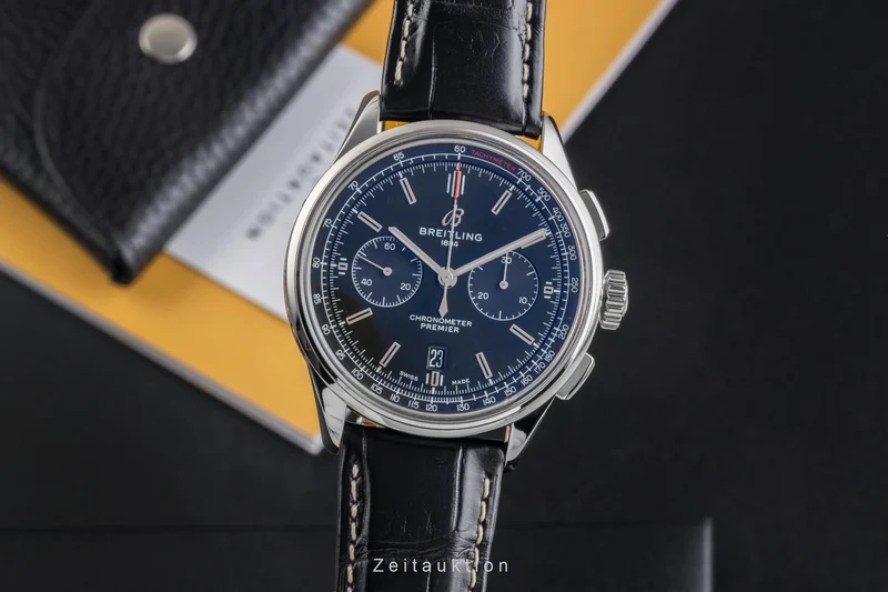 Breitling Premier chronograph steel automatic men's watch AB0118 LP: 8850EUR [2503518]