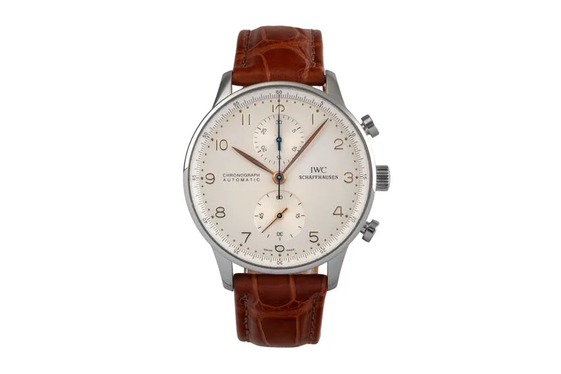 IWC Portugieser chronograph steel automatic men's watch IW371401 LP: 9100EUR [2503236]