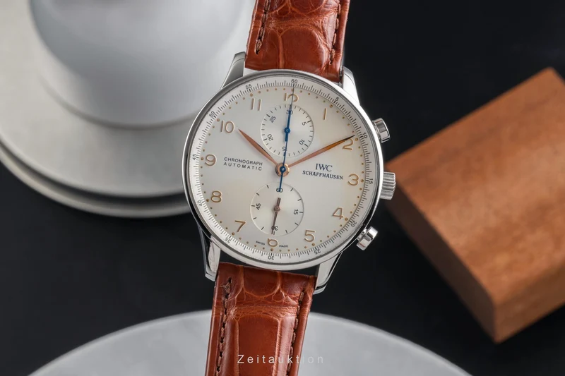 IWC Portugieser chronograph steel automatic men's watch IW371401 LP: 9100EUR [2503236]