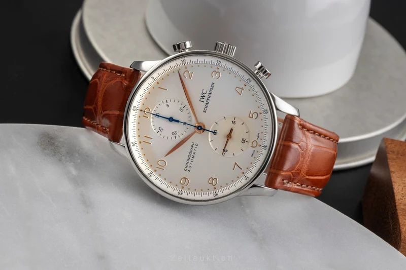 IWC Portugieser chronograph steel automatic men's watch IW371401 LP: 9100EUR [2503236]
