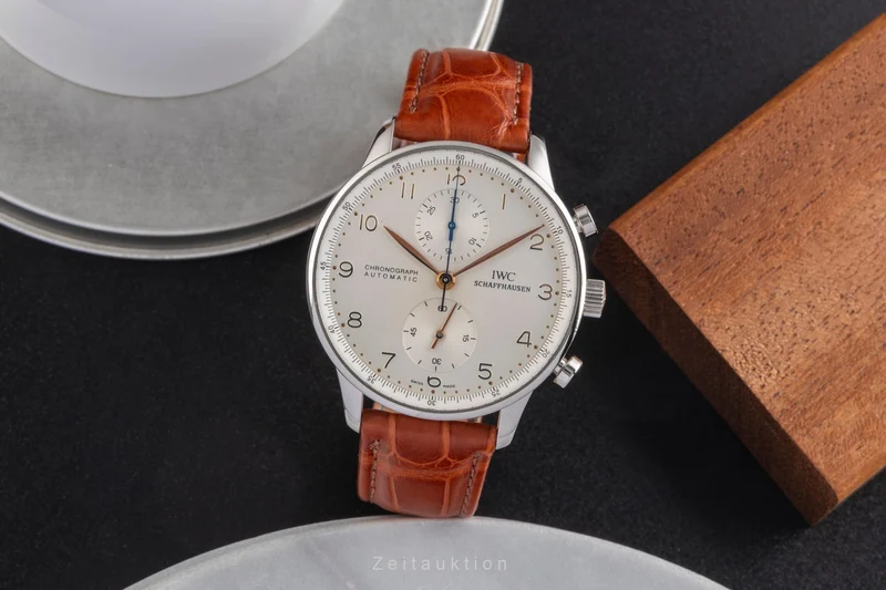 IWC Portugieser chronograph steel automatic men's watch IW371401 LP: 9100EUR [2503236]