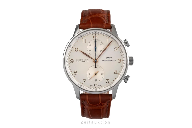 IWC Portugieser chronograph steel automatic men's watch IW371401 LP: 9100EUR [2503236]