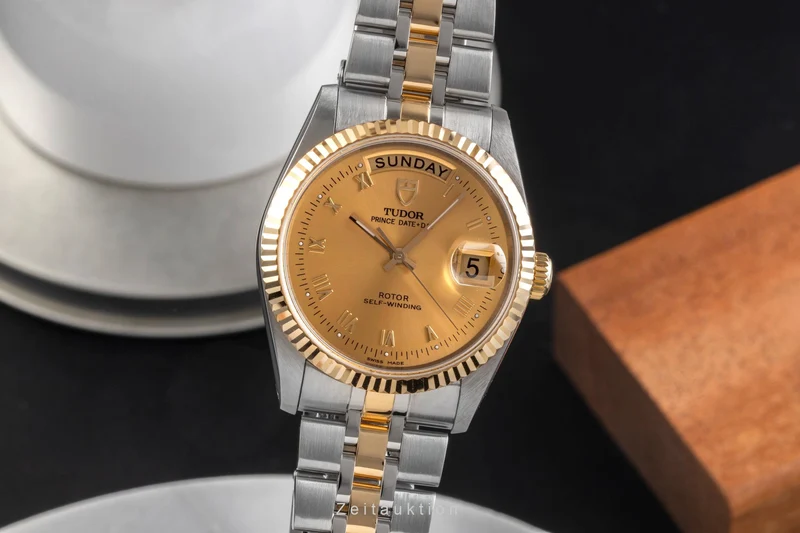 Tudor Date-Day steel / gold automatic men's watch 76213 [2503821]