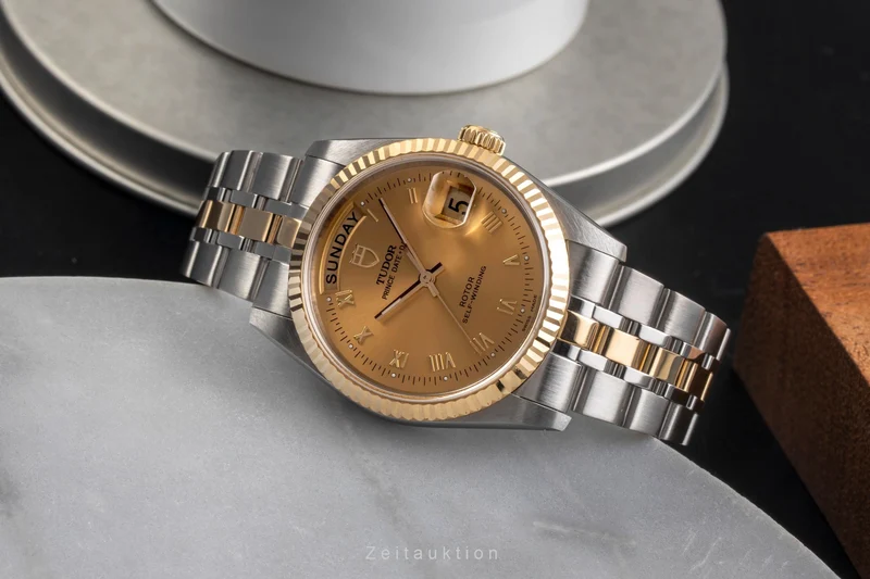 Tudor Date-Day steel / gold automatic men's watch 76213 [2503821]