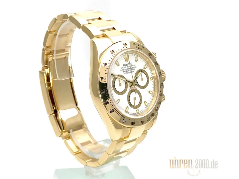 Rolex Cosmograph Daytona 116528 Gelbgold Weiß aus 2014