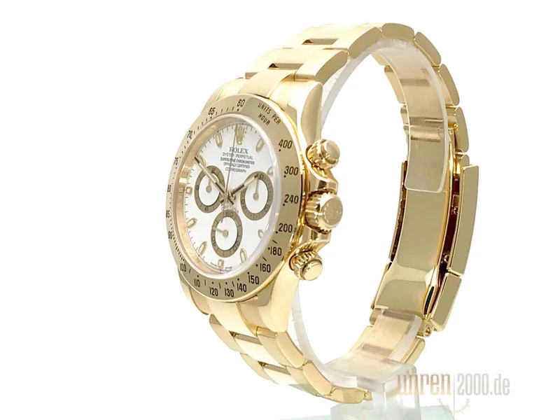 Rolex Cosmograph Daytona 116528 Gelbgold Weiß aus 2014