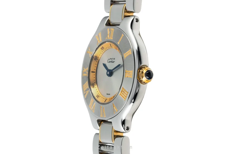 Cartier Must De Cartier 21 gilt / steel quartz women's watch W10073R6, 1340 [2400835]