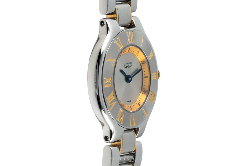 Cartier Must De Cartier 21 gilt / steel quartz women's watch W10073R6, 1340 [2400835]