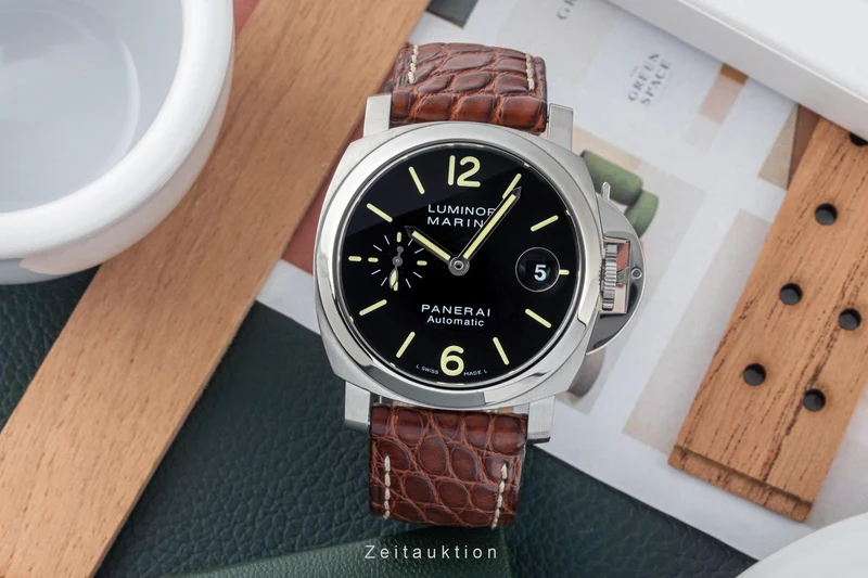 Panerai Luminor Marina steel automatic men's watch PAM00048 LP: 7900EUR [2305681]