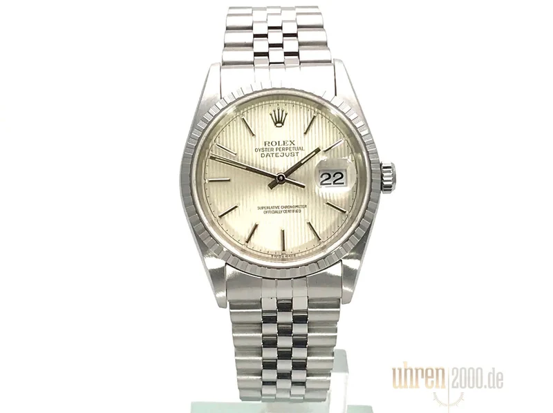 Rolex Datejust 36 16220 Silber Jubile-Band LC100 aus 2001