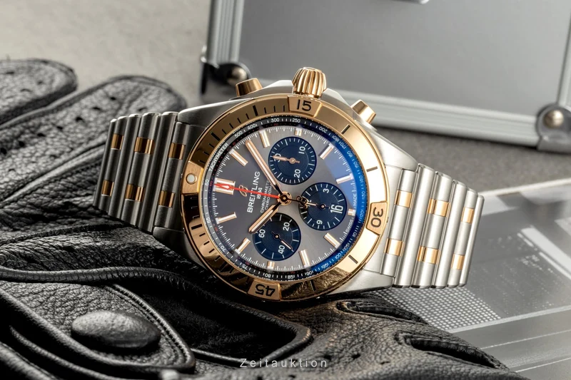 Breitling Chronomat chronograph steel / gold automatic men's watch UB0134101B1U1 LP: 12950EUR [2400769]