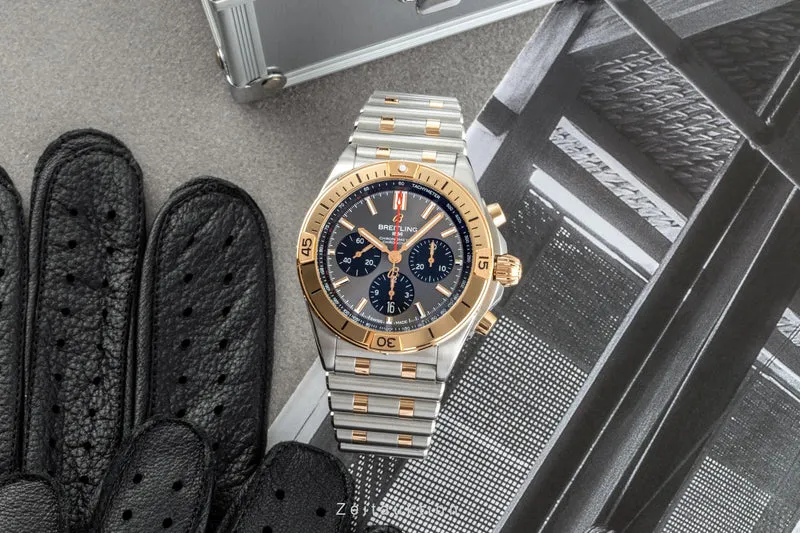 Breitling Chronomat chronograph steel / gold automatic men's watch UB0134101B1U1 LP: 12950EUR [2400769]