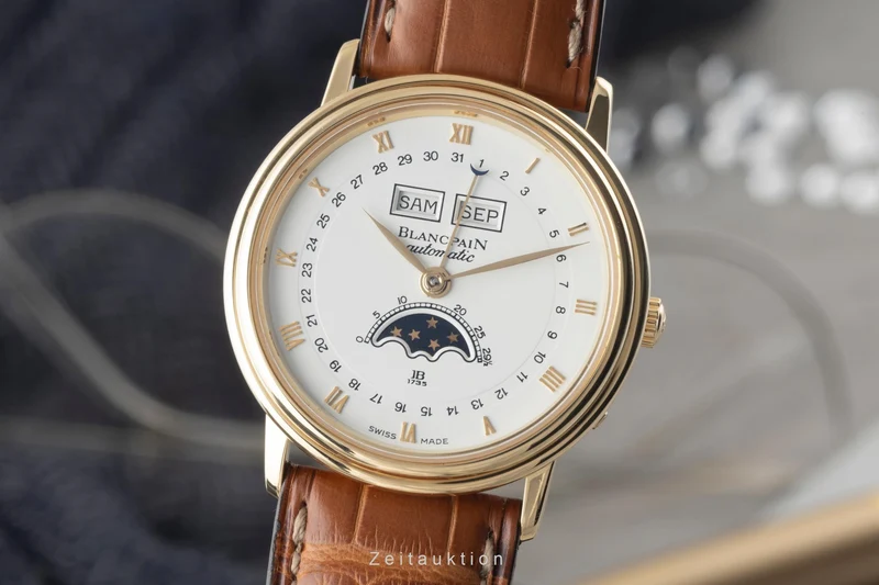 Blancpain Villeret 18 ct gold automatic men's watch 6595-1418 F 55 LP: 27250EUR [2400689]