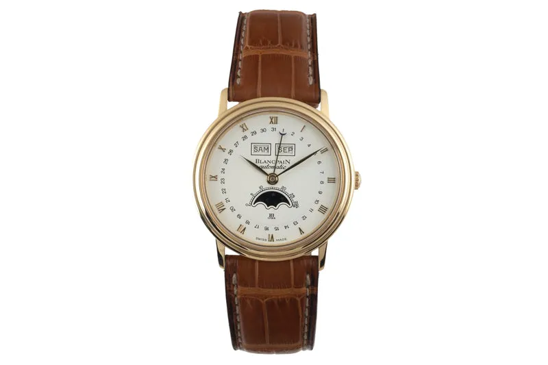 Blancpain Villeret 18 ct gold automatic men's watch 6595-1418 F 55 LP: 27250EUR [2400689]