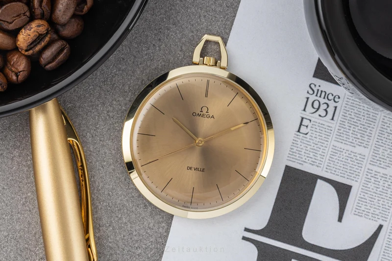 Omega De Ville 14 ct yellow gold manual winding pocket watch 1317714 [2305602]