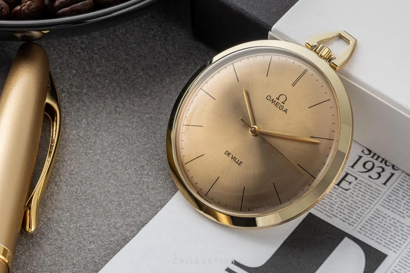 Omega De Ville 14 ct yellow gold manual winding pocket watch 1317714 [2305602]