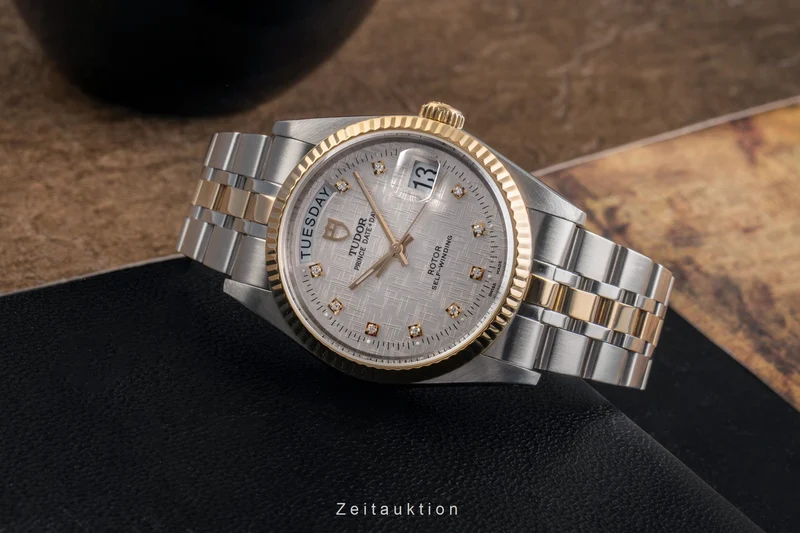 Tudor Date-Day steel / gold automatic men's watch 76213 [2503179]
