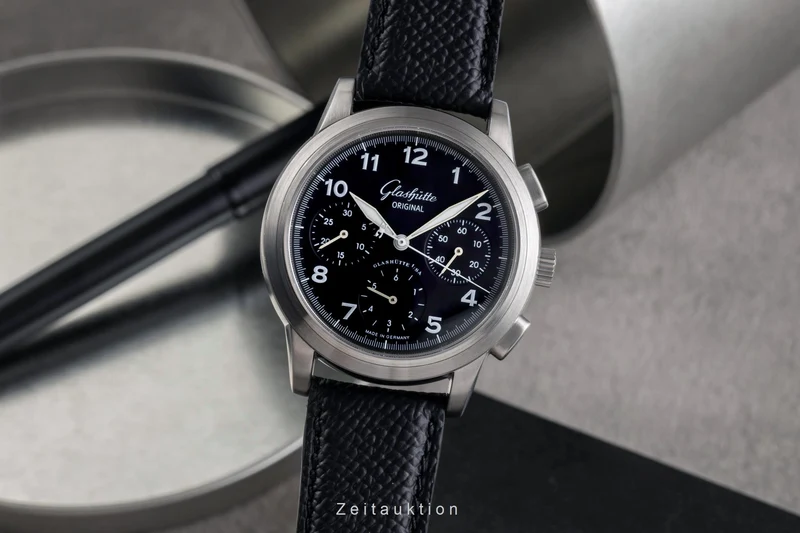 Glashütte Senator chronograph steel automatic men's watch 1-39-31-13-17-04 [2503655]