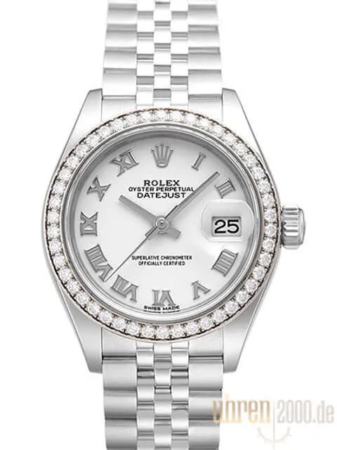 Rolex Datejust 28 279384RBR Weiß R Jubile-Band