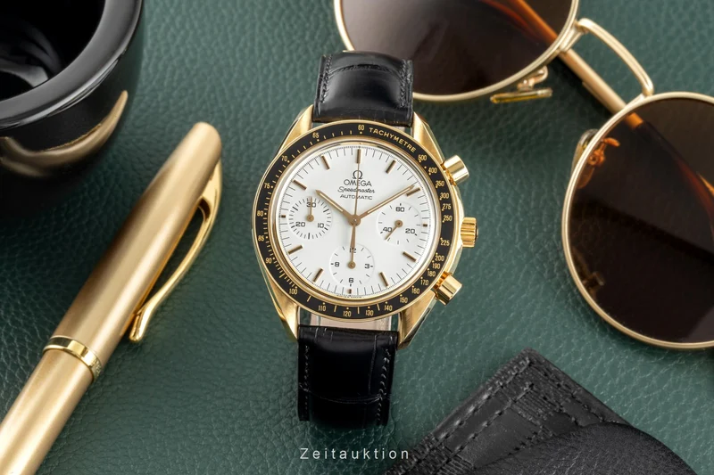 Omega Speedmaster chronograph 18 ct gold automatic men's watch 3612.20.20, 175.0032 LP: 21300EUR [2400641]