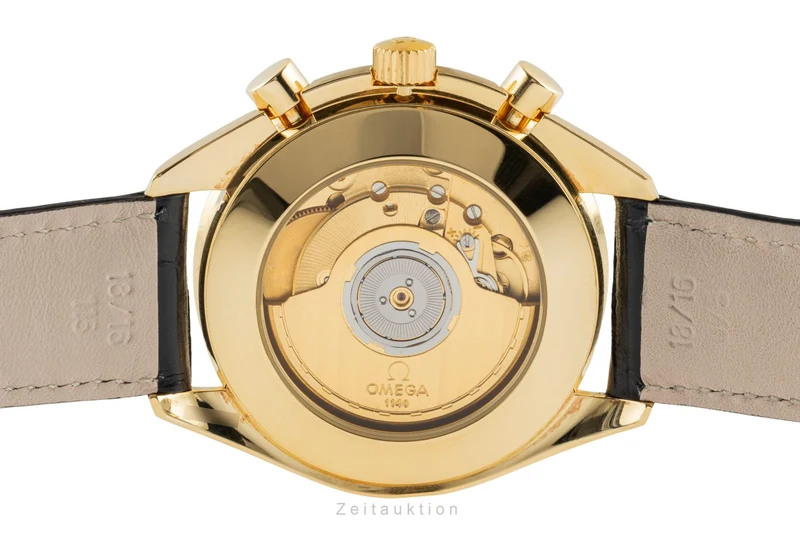 Omega Speedmaster chronograph 18 ct gold automatic men's watch 3612.20.20, 175.0032 LP: 21300EUR [2400641]