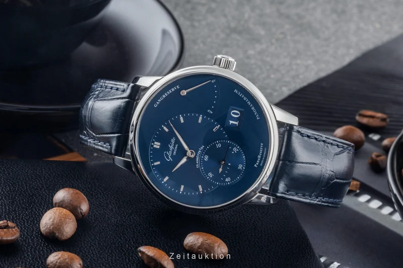 Glashütte PanoReserve steel manual winding men's watch 1-65-01-26-12-35 LP: 11800EUR [2400637]