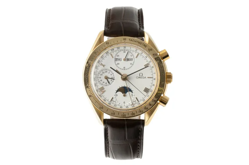 Omega Speedmaster chronograph 18 ct gold automatic men's watch 3131.20, BA 175.0034 LP: 21300EUR [2400627]