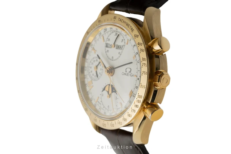 Omega Speedmaster chronograph 18 ct gold automatic men's watch 3131.20, BA 175.0034 LP: 21300EUR [2400627]