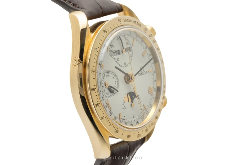 Omega Speedmaster chronograph 18 ct gold automatic men's watch 3131.20, BA 175.0034 LP: 21300EUR [2400627]