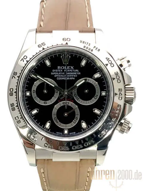 Rolex Cosmograph Daytona 116519 Weißgold Leder Slate aus 2013