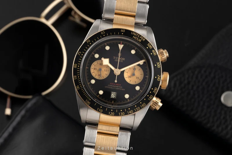 Tudor Black Bay chronograph steel / gold automatic men's watch 79363N LP: 8410EUR [2503452]