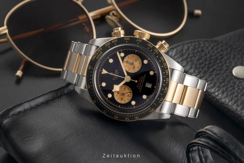 Tudor Black Bay chronograph steel / gold automatic men's watch 79363N LP: 8410EUR [2503452]