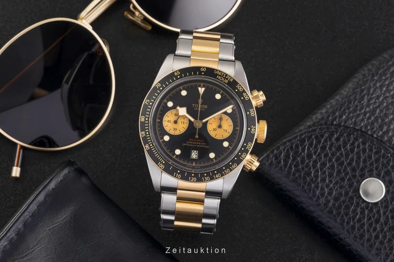 Tudor Black Bay chronograph steel / gold automatic men's watch 79363N LP: 8410EUR [2503452]