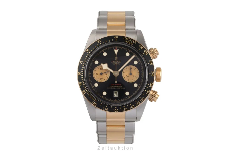Tudor Black Bay chronograph steel / gold automatic men's watch 79363N LP: 8410EUR [2503452]