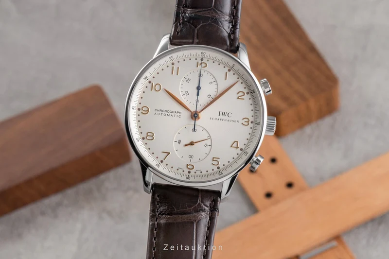 IWC Portugieser chronograph steel automatic men's watch IW371401 LP: 9100EUR [2503482]