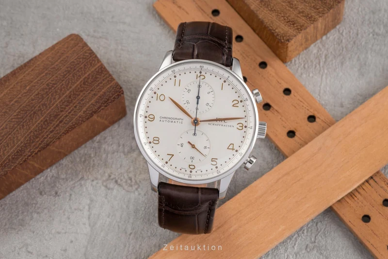 IWC Portugieser chronograph steel automatic men's watch IW371401 LP: 9100EUR [2503482]