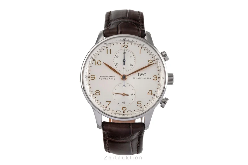 IWC Portugieser chronograph steel automatic men's watch IW371401 LP: 9100EUR [2503482]