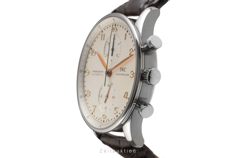 IWC Portugieser chronograph steel automatic men's watch IW371401 LP: 9100EUR [2503482]